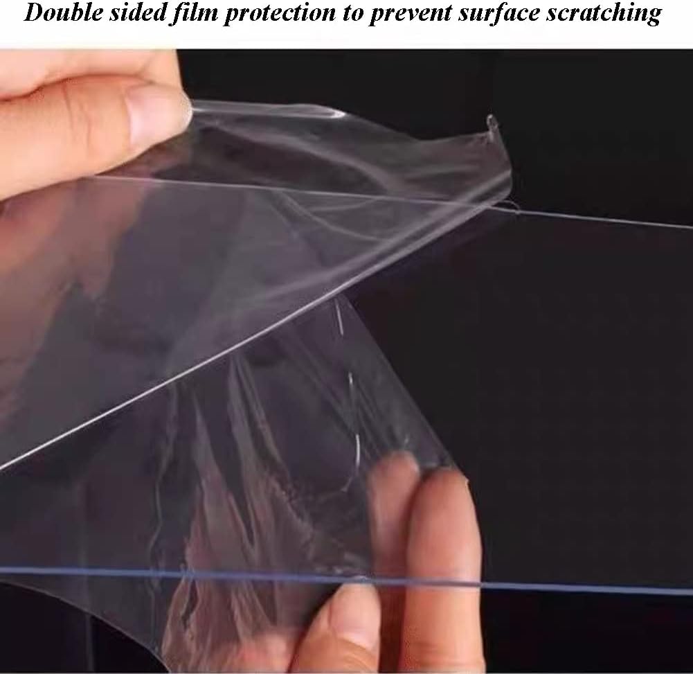 Polycarbonate Plastic Sheet, 1mm PC Endurance Board UV Resistance Full Transparent Sunlight Plate Fire Retardant Easier To Cut, Bend, Mold Than Plexiglass For Roofs, Canopies, Sunroom ( Color : Clear-