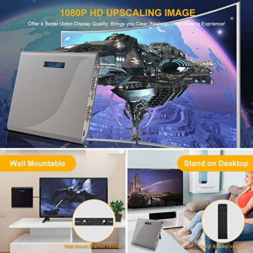 Famishow Slot In Dvd Player For Tv, All Region Free Dvd Player With Av/Hdmi Output And Usb Input, Hdmi Cable, Remote Control And Av Cable Included, Wall Mountable (Grey) #TOP4