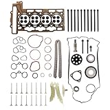 JAVOUKA Head Gasket Set Bolts with Timing Chain Kit 1.6L, for Mini Cooper R55 R56 2007-2012#OE 20606049609 9815416 ES72451 1134754718 11347587470 11314609483