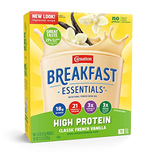 Carnation Breakfast Essentials High Protein Powder Drink Mix, Vanilla
