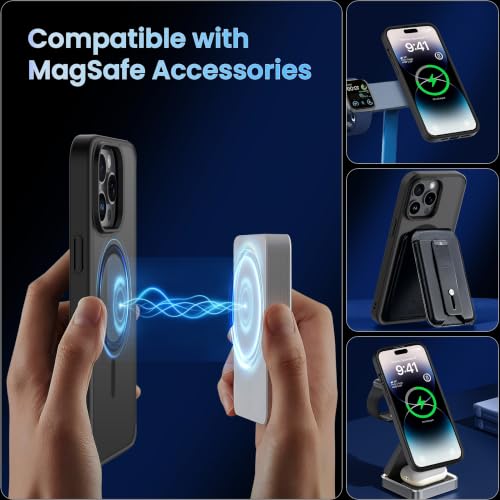 Image of CACOE Magnetic Case for iPhone 14 Pro Max 6.7 inch, Matte Black