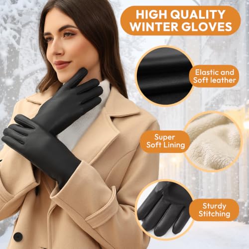 Image of Air Curvey Womens Winter Touch Screen Leather Gloves