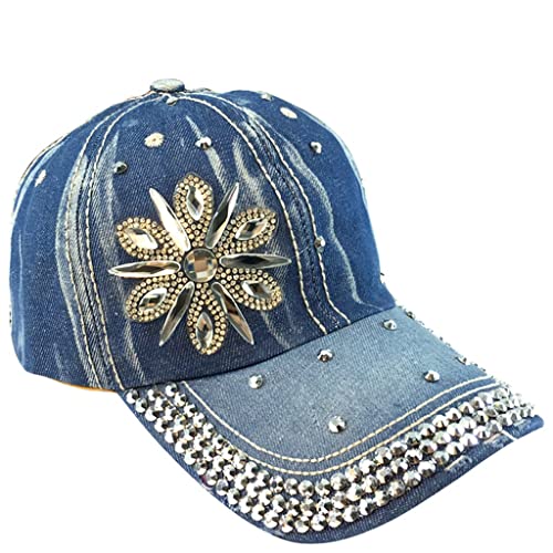 Gorra vaquera con flores para mujer y hombre sombrero de sol unisex estilo béisbol