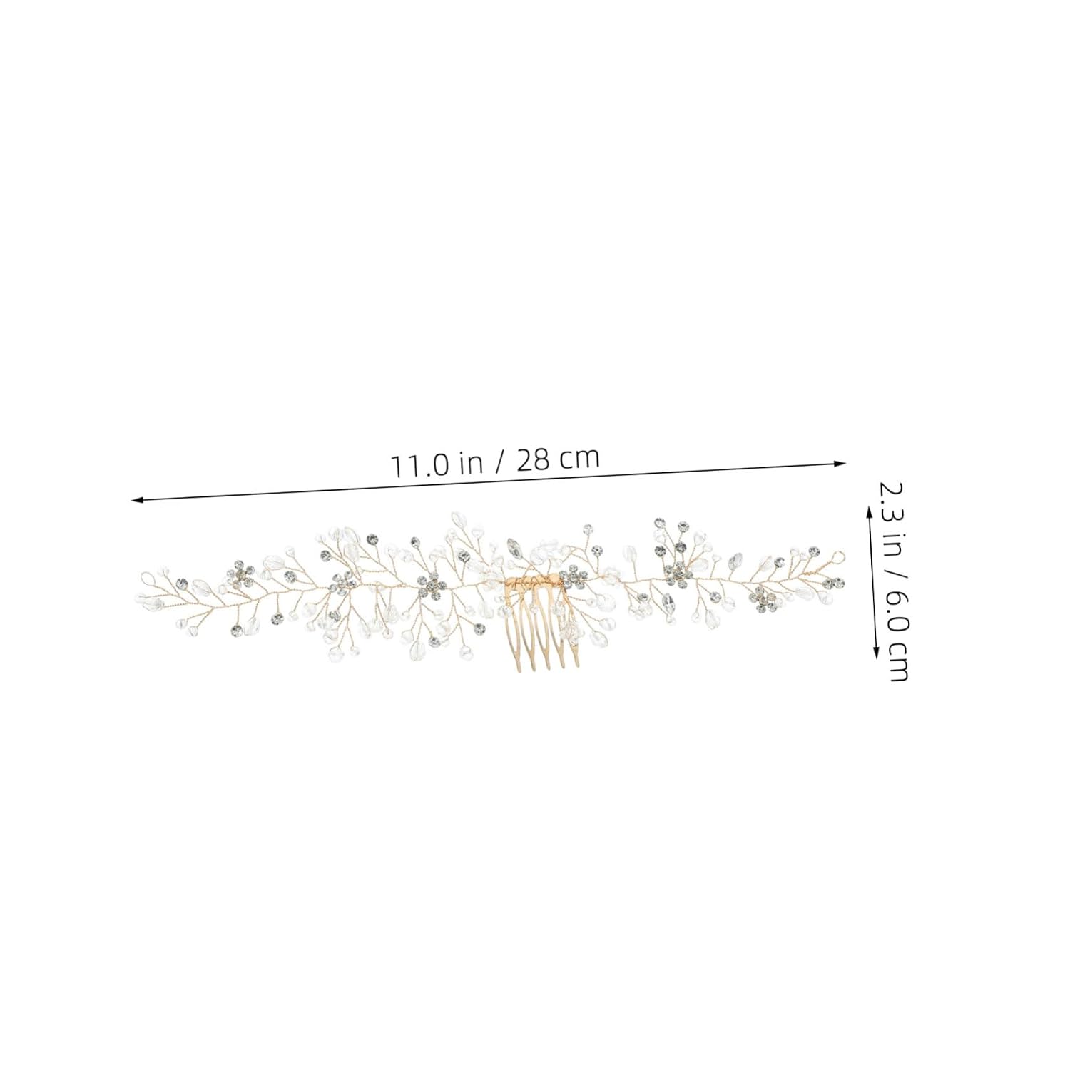 2pcs Rhinestone Bridal Hair Combs Crystal Flower Wedding Hair Accessories Silver and Gold Side Clips for Brides Wedding Ceremony and Party