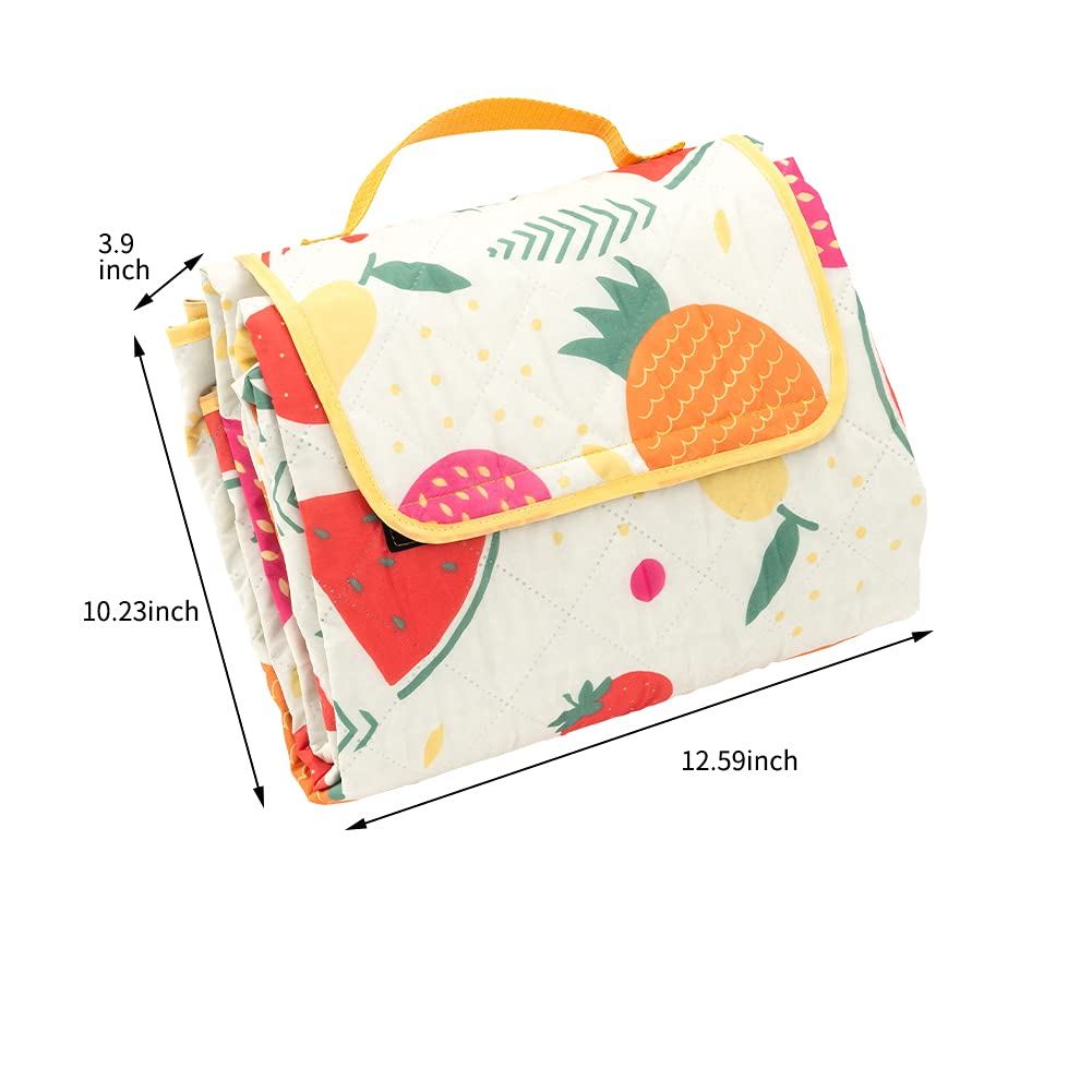 Picknickdecke, Outdoor-Babydecke, 150 x 200 cm, extra groß, wasserdicht, sanddicht, Campingdecke, leicht, faltbar, tragbar, Reisedecke, abwischbar (3–6 Erwachsene)