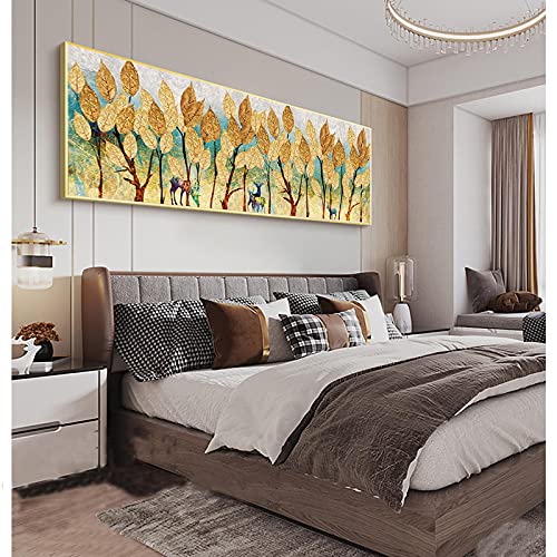 Feuille jaune animal photos long paysage affiche décoration murale salon KEBIA 20x60