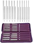 Kit de tricot, 104pcs Aiguilles de tricot circulaires droites en acier inoxydable Crochet Outillage de tissage Accessoires Set