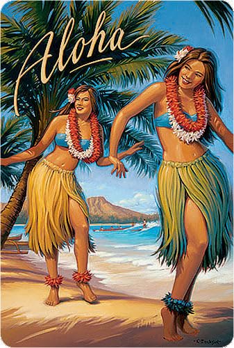 Hawaiian Vintage Postcards Set of 10 - Aloha Hawaii - by Kerne