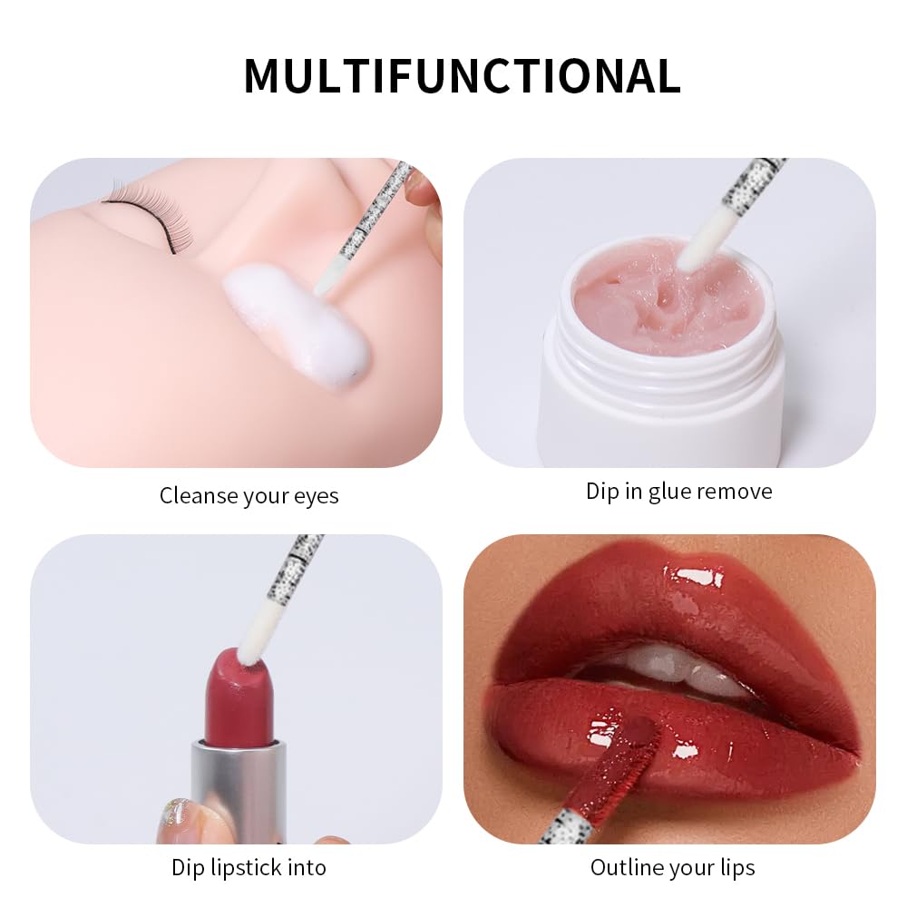 300pcs Lip Gloss Pennello Spazzola Ciglia Labbra Spazzole di Trucco(Lip Brush-B Crystal)