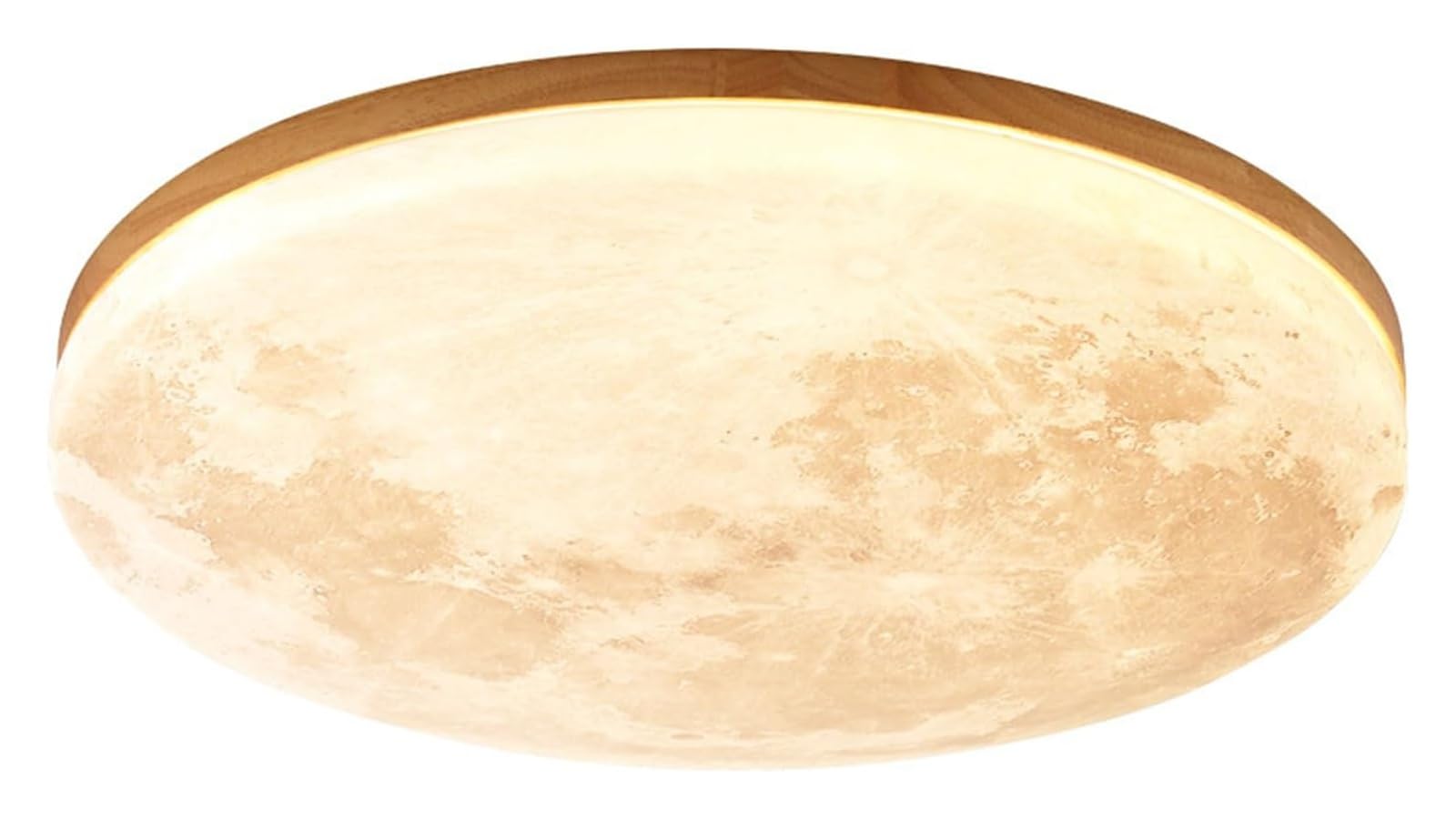 Ultradünne Deckenleuchte im japanischen Stil, romantische runde Mondlampe mit intelligenter LED-Beleuchtung für die Küche, 48 cm (Größe: 48 cm)