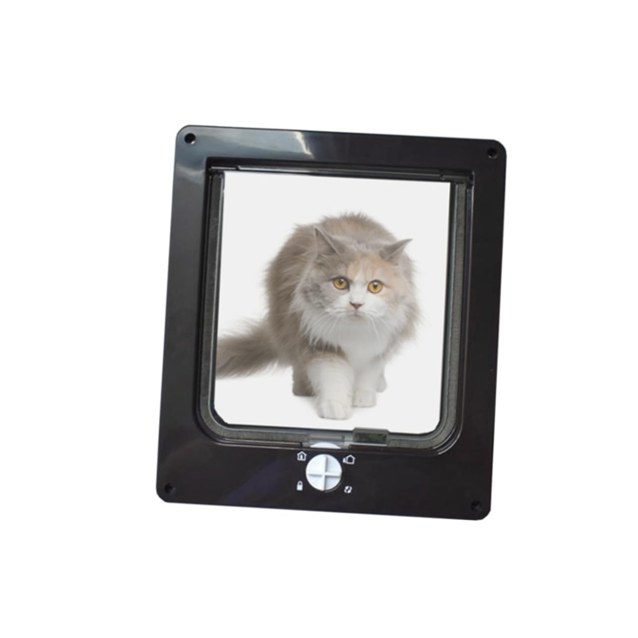 DOITOOL Porte D'entrée/Sortie pour Chat Rotative à Contrôle Directionnel pour Chats et Chatons en Abs