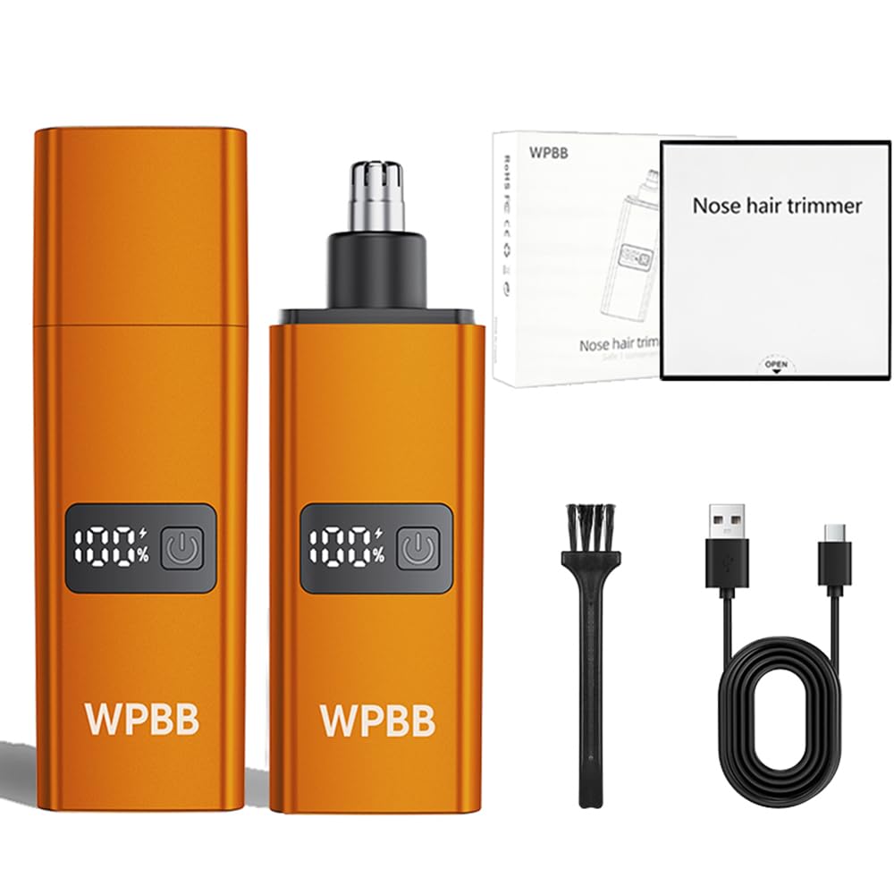 Nose Hair Trimmer for Men Women Magnetic Guard Detachable Head USB-C Rechargeable Travel-Sized Pain-Free Gentle on Nasal Cavity