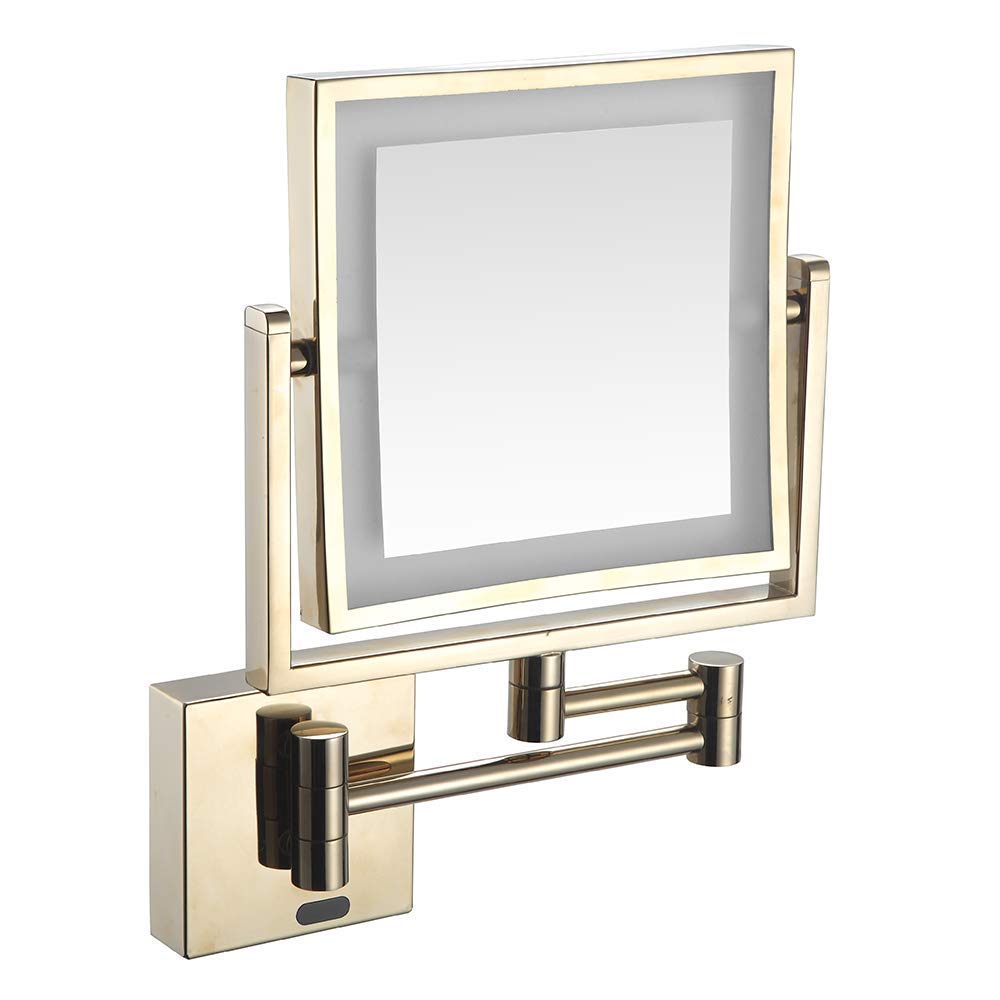 Miroir maquillage LED 8 pouces avec induction et grossissement 3X pour rasage