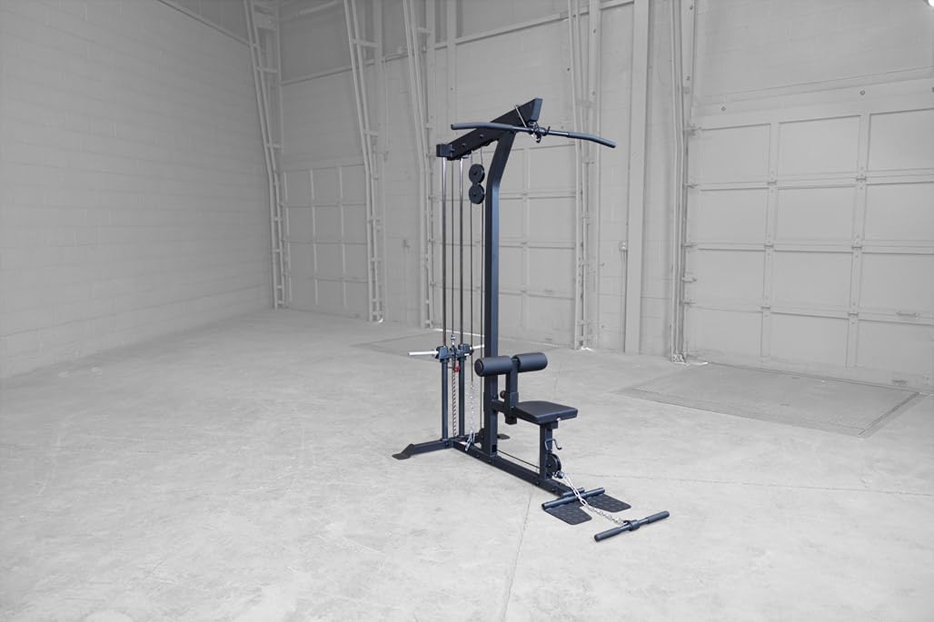Body-Solid (GLM85B Pro LAT Machine Sculpt a Stronger, Space-Saving and Back Exercise Weight Machine Home Gym Equipment