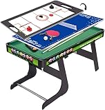 ★ [Mesa de juego múltiple de pie 3 en 1]: combinación de 3 funciones en una mesa, puede ser una mesa de billar, una mesa de tenis de mesa y hockey de mesa. Las mesas extraíbles facilitan el cambio de juegos. Es el traje perfecto para que niños y adultos jueguen en casa.