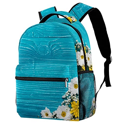 Sac à dos de voyage bleu finitions bois contre le mal de dos