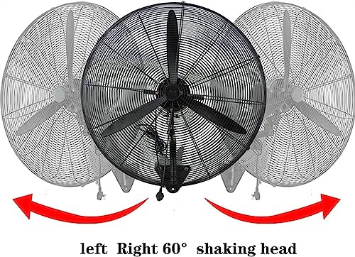 Ventilateur industriel mural de 22 et 27 pouces avec 3 vitesses et oscillation - 4