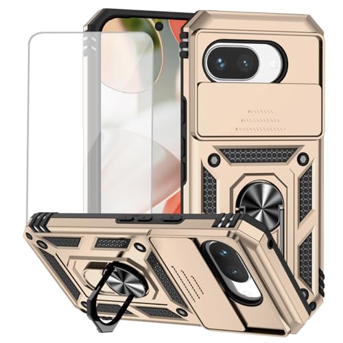 Pixel 9A coque magnétique avec béquille et protège-caméra coulissant