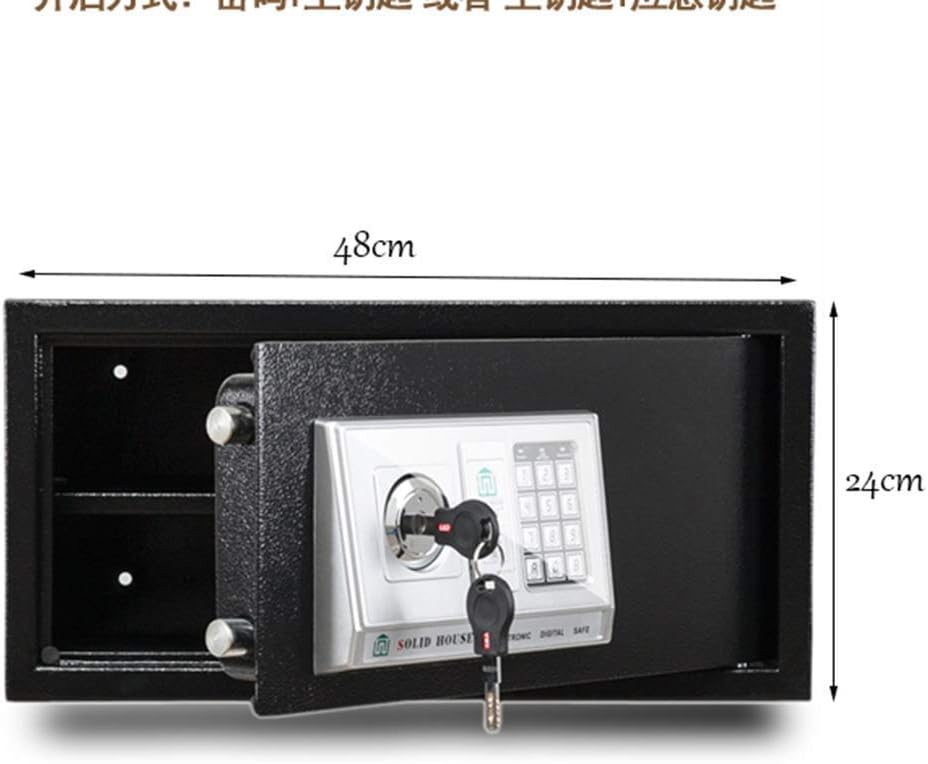 Security Cabinet Digital Safe Box with Emergency Override Key for Jewelry Money Document Home Office Hotel Wall Safes