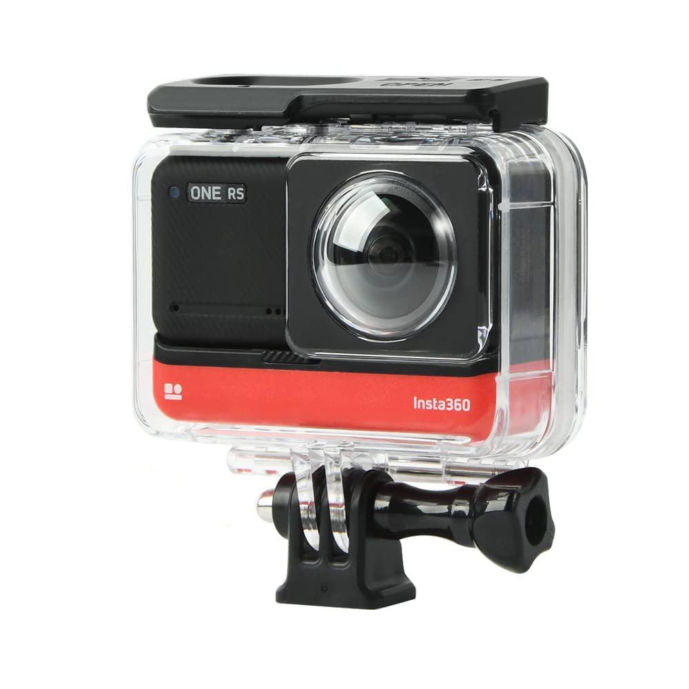 eWINNERWaterproof Case Compatible with Insta360 ONE RS 360 Degree Panoramic Action Camera/Diving Shell w/Quick Release Bracket Screw Accessories Supports 60M/198FT Underwater Snorkeling