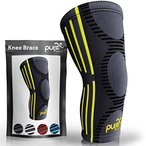 Pure Support Knee Brace, Compression Sleeve for Running, Arthritis Pain, Sports