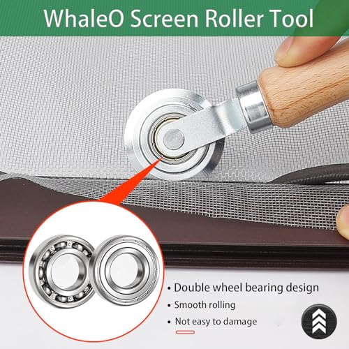 Miniatura 4 de Whaleo 15 Piezas Pantalla Herramienta De Rodillo Giratorio Rodillo Para Mosquitera Y 3.5mm Gancho De Tira De Goma Accesorios Para Mosquiteras Para La Instalación De Ventanas Con Mosquitero