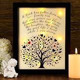 Fabuday Memorial Gifts LED Shadow Box - Sympathy Gift in Memory of Loved One Gifts, Rememberance Gift for Loss of Mother Father Mom Dad, Funeral Condolences Bereavement Grief Gifts, Family Tree