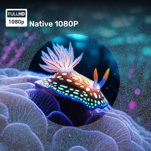 Image of BIGASUO Yuva Go Plus, Full HD 1080p Native, Android /iOS Smart Home Projector 4k Ultra HD, Rotatable Design, Auto & 4D Keystone, etc, WiFi 6 & BT, Screen Mirroring (BGP25)