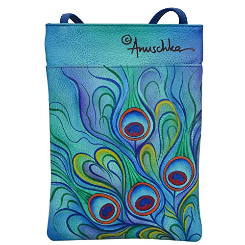 Image of Anuschka Women's Leather Crossbody Bag - Hand-Painted Genuine Leather Handbag with Pockets for Everyday Use - 448