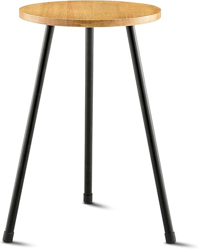 Soporte alto para plantas, mesa de madera de mediados de siglo para macetas, soporte de metal para plantas, decoración moderna del hogar, mesa