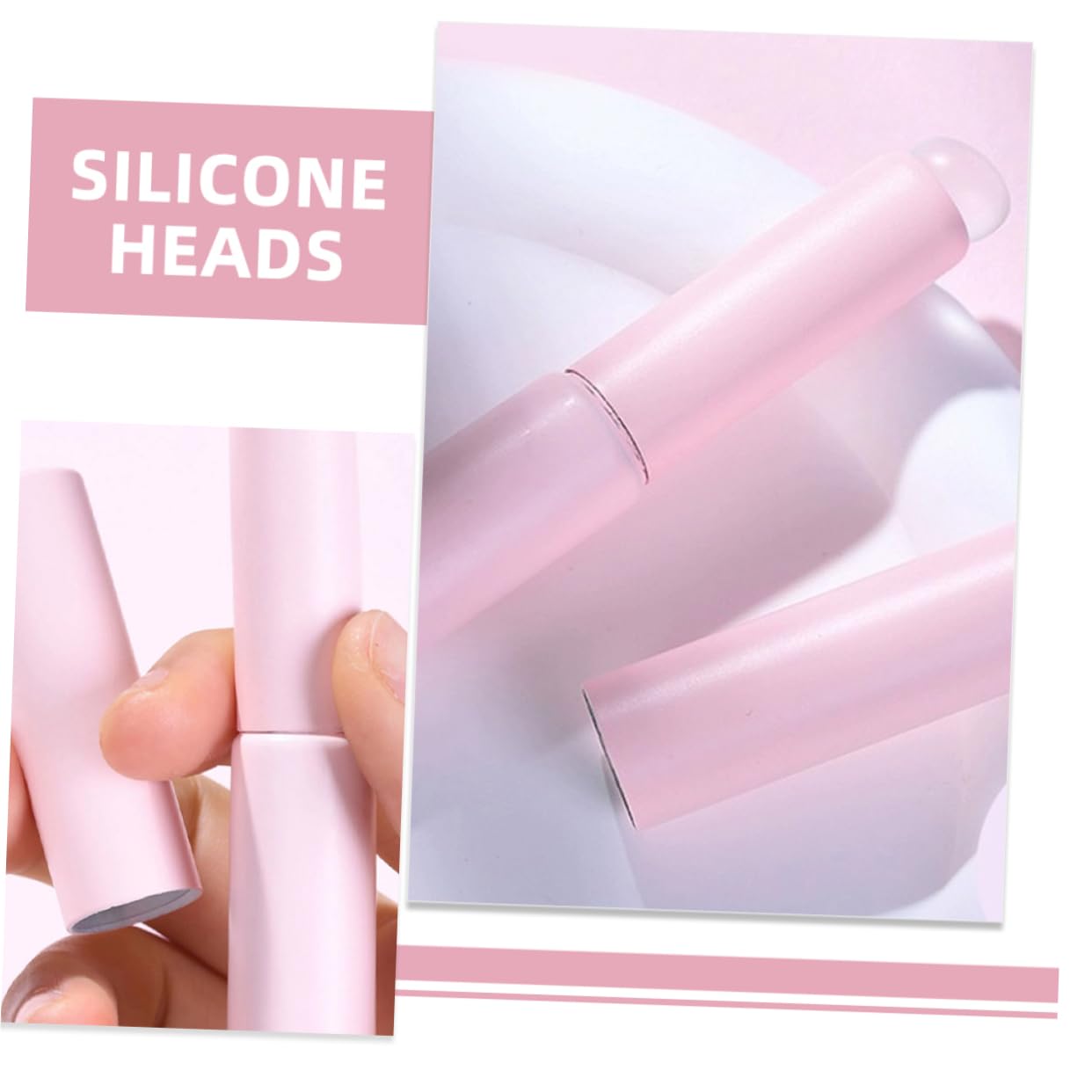 Beavorty Juego De 5 Brochas Multiusos Para Maquillaje De Labios Fáciles De Transportar De Silicona Para Viajes 6 Unidades X 5