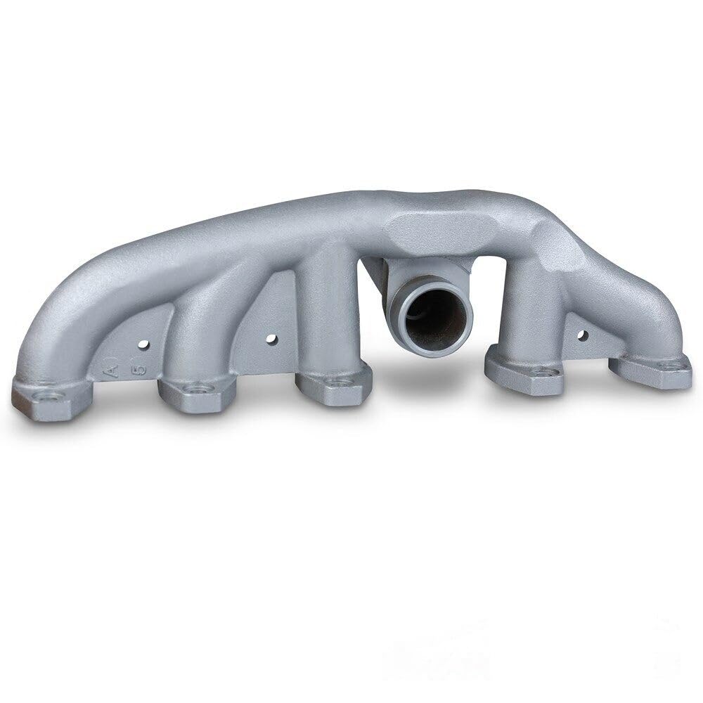 Collettore di Scarico 070253017A con Kit Guarnizioni 070253017B in Ghisa Duttile Compatibile con Transporter, Multivan, Touareg 2.5 TDI AXD, AXE, BAC, BLJ (POSIZIONE GOMITO 90°, GOMITO 90°)