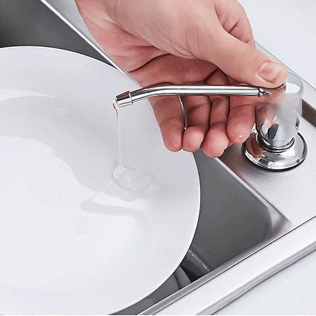 Distributori di sapone da banco Distributore di sapone per lavello da cucina, pompa erogatrice in acciaio inossidabile 304, pompa per sapone per grandi capacità Distributori di sapone da 8,4/11,1