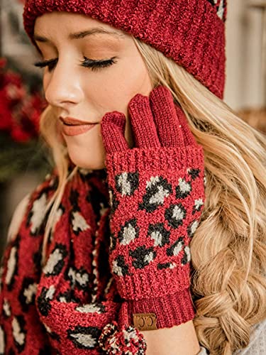 Guantes de punto tactiles de doble capa con pompones Funky Junque 6