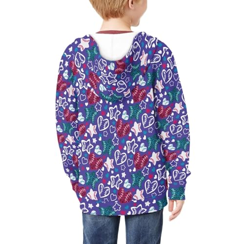 Image of Coloranimal Unisex Girls Boys Long Sleeve Casual Hoodies & Sweatshirts Tops Kids Zip Up Jacket Coat Age 6-16 Year
