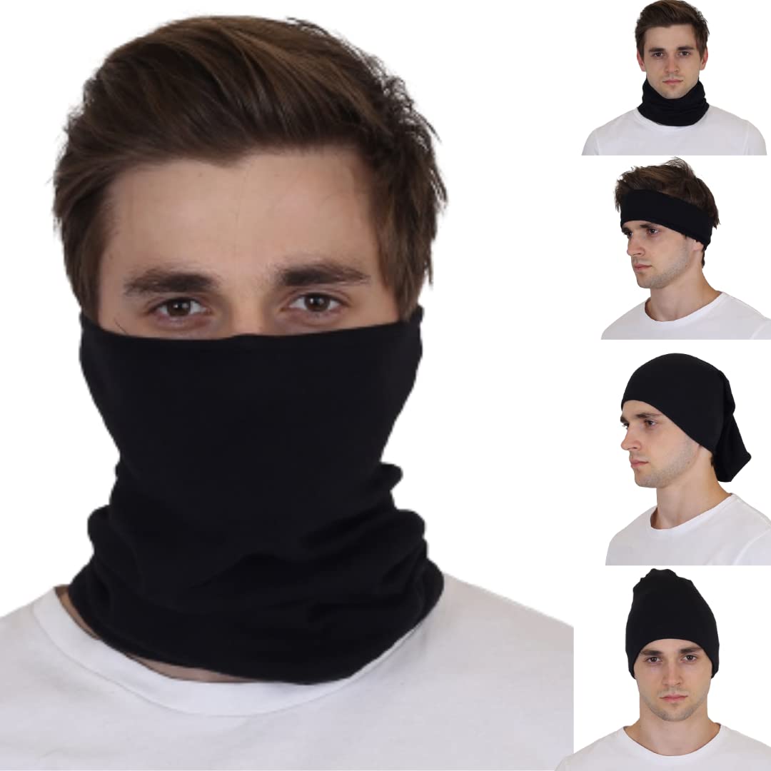 NEON ROCK Winter Pure Cotton Combo Bandan Super Soft, Breathable for Winter Head, Hair & Arm Cover with UV Protection for Headband, Soft Neck Scarf for Biking, Gym, Yoga & Outdoor Use