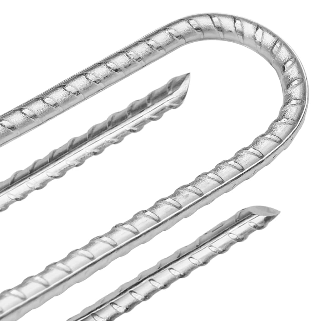 6 STK. Zeltheringe 41,5 cm U-Form, Ø 12 mm Erdnägel aus verzinktem Stahl für Camping, Pavillon & Vorzelt