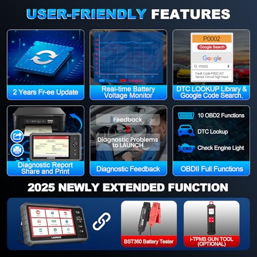 LAUNCH Ferramenta bidirecional X431 CRP919E Lite 2024 com serviço 32+, teste ativo para diagnóstico