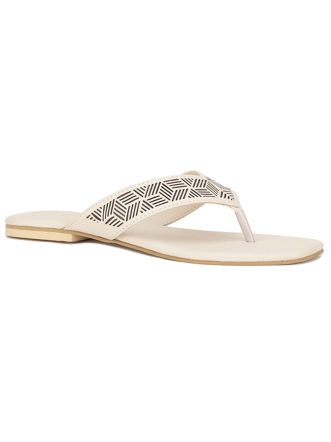 Womens Sansa Thong White Flip Flop - 3 UK(5711359)-image-1
