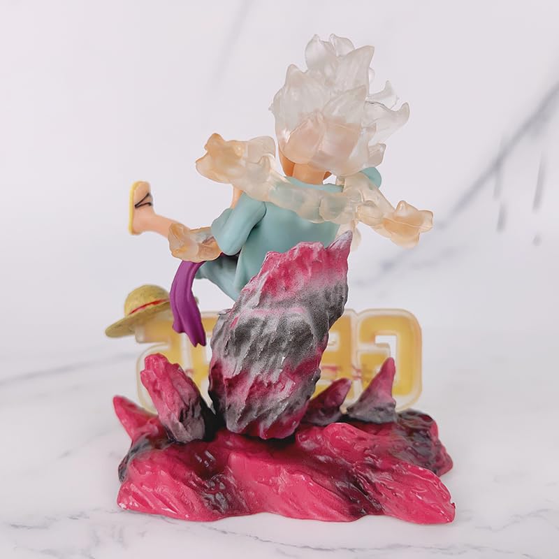Image of Luffy Gear 5 Action Figure- Miniature Toy Figure (Doll) Special Edition for Car Dashboard, Decoration, Cake, Office Desk & Study Table (Pack of 1) (Height- 10.5cm)
