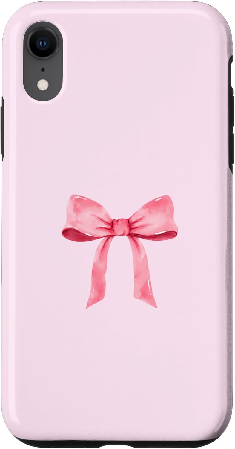 Coquette bow pink dainty Case for iPhone XR