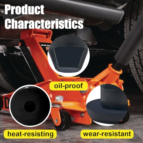 Image of 5PCS Bottle /Floor Jack Oil Plugs, 8mm Rubber Horizontal Jack Filler Bung Plug for Oil Reservoir Filler Hole, Universal Flat-Head Hydraulic Seals Replacement Accessories (5PCS)