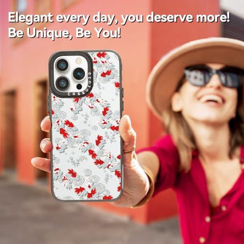 Coque compatible iPhone 15 Pro antichoc esthétique mignonne imprimée poisson rouge - 7