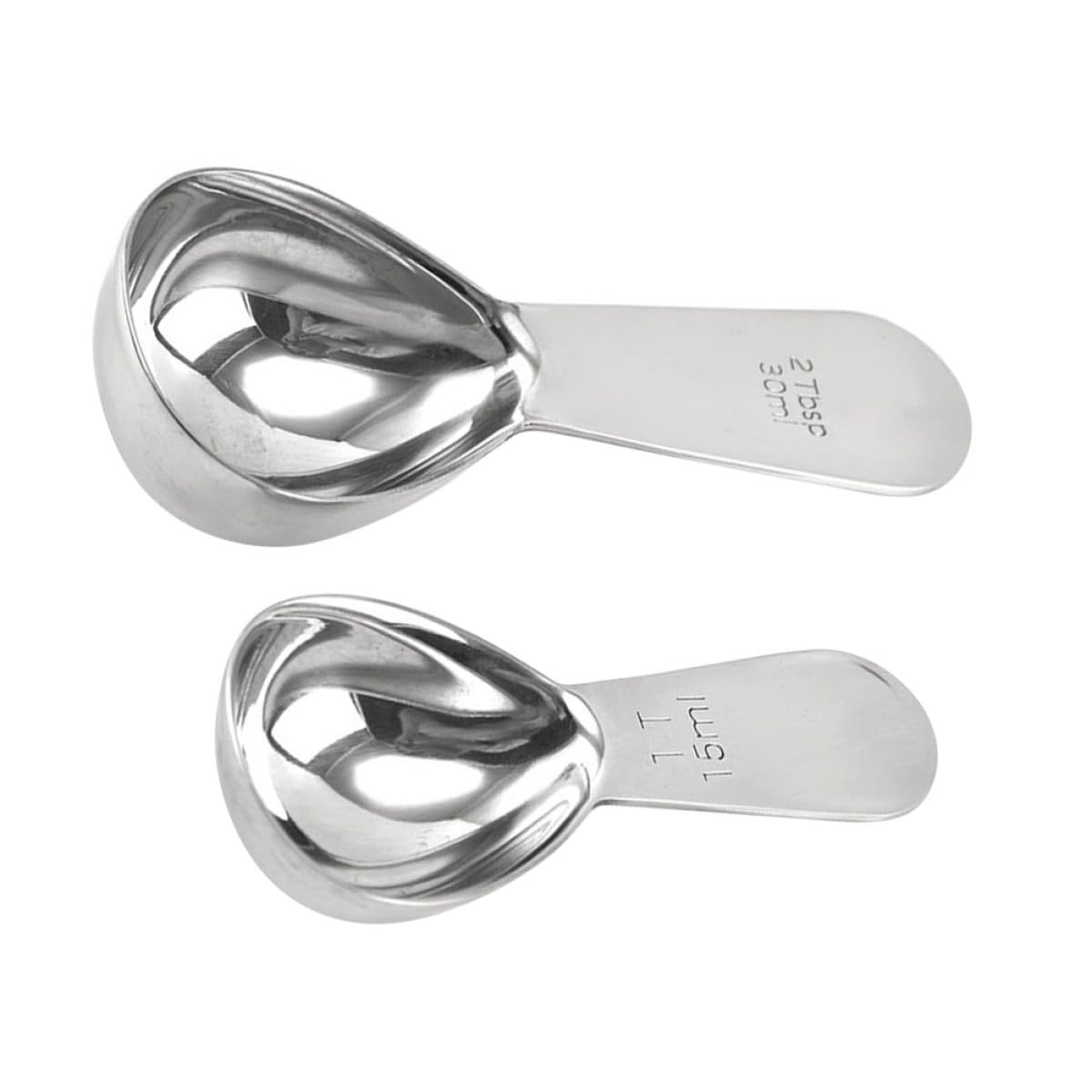 2 Cucharas Medidoras de Café Fáciles de Limpiar y Ligeras de Acero Inoxidable 15ml y 30ml Hogar para Apasionados del Café