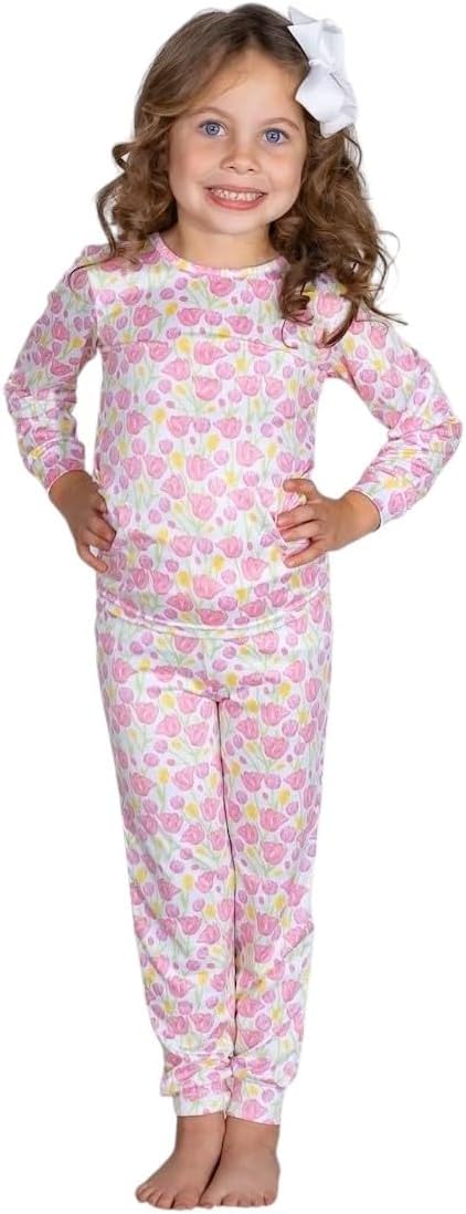 The Royal Standard Kid's Tulip Fields Long Sleeve LOUNGE OUTFIT SIZES 2-6 YEARS