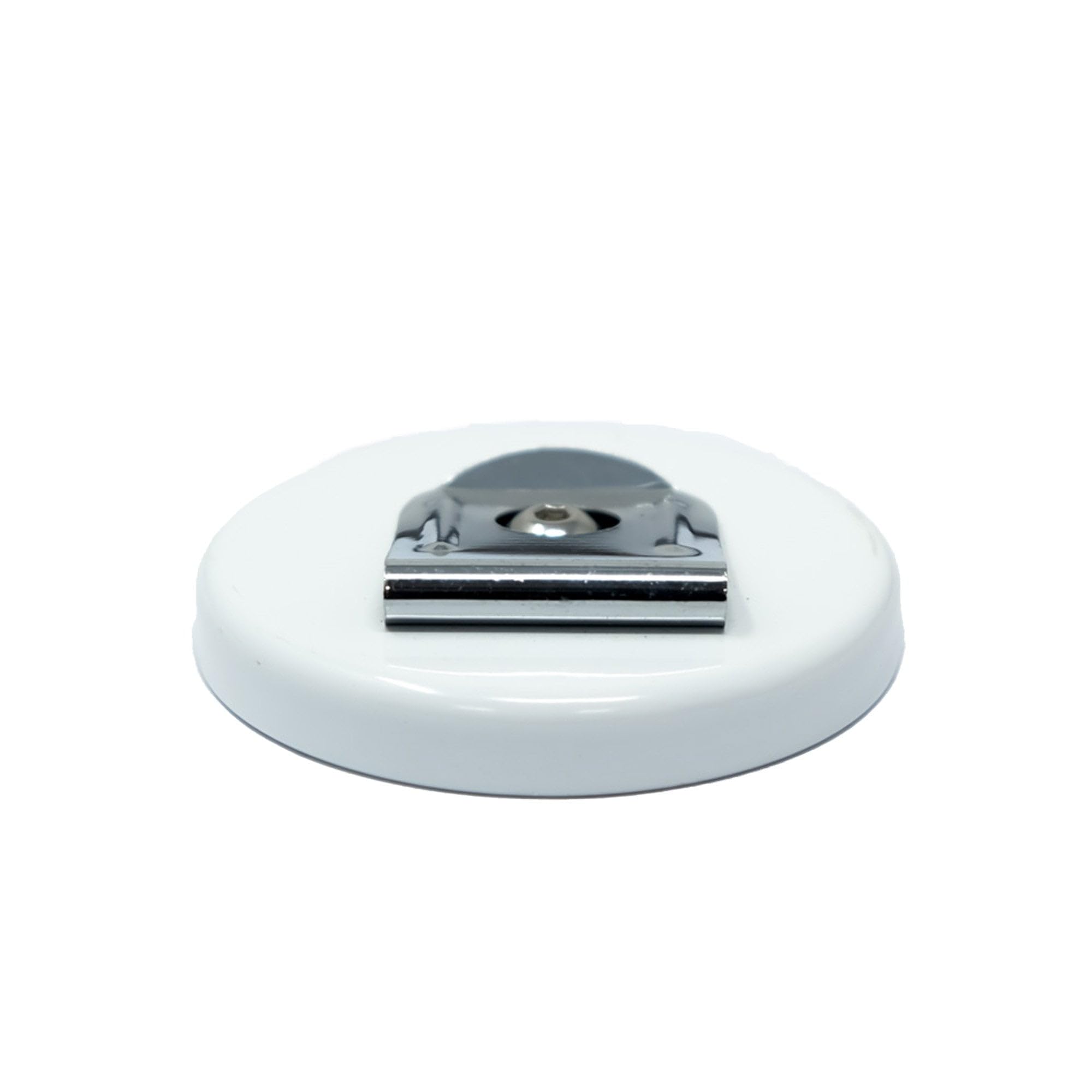 Lot de 10 aimants blancs de 68 mm de diamètre x 10 mm de haut avec clip ceinture – 11,7 kg de traction