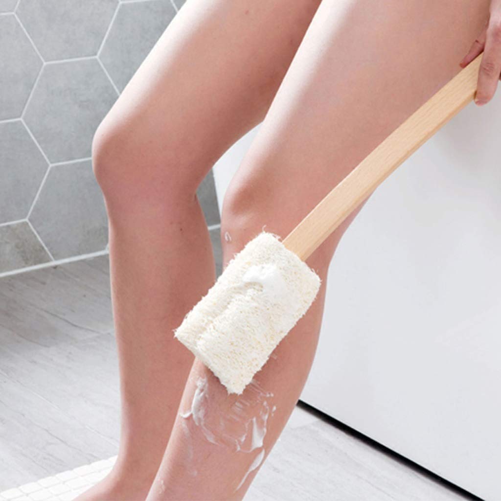 Spazzola da Bagno Luffa Spazzola da Bagno in Faio con Manico Lungo Spazzola da Bagno, Spazzola Posteriore Curva, Spazzola da Bagno Scrub per la Schiena, Spazzola da Bagno Convenienza