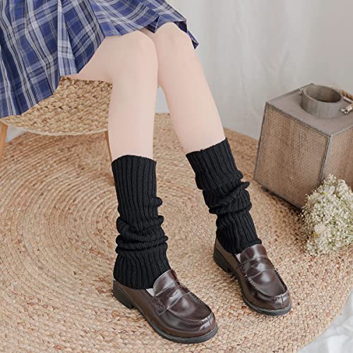 Image of Women Y2k Leg Warmers Ribbed Knitted Harajuku Kawaii Leg Warmers Streetwear