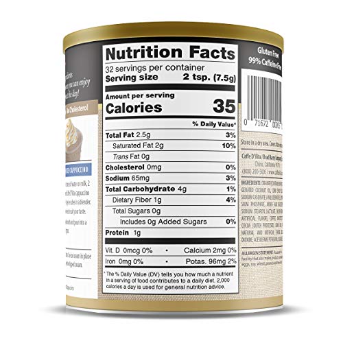 Caffe D’vita Sugar Free Mocha Cappuccino 8.5 Oz. Can #TOP3