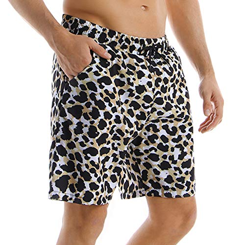 Lu's Chic Men's Swim Trunk Long Shorts Beach Bathing Suit Sport Swimwear No Mesh Lining Loose4